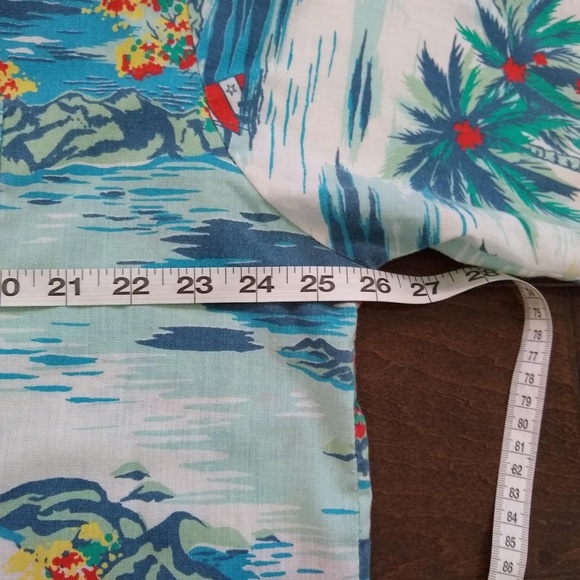 Vintage 80s Beach Print Button Down Shirt XL - Picture 6 of 8